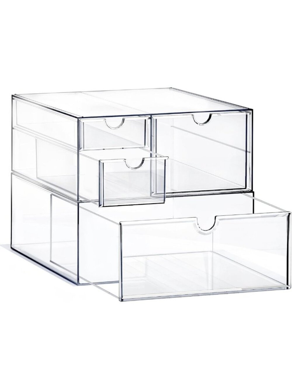 Acrylic Makeup Organizer with 4 Drawers - Stylish Storage for Cosmetics